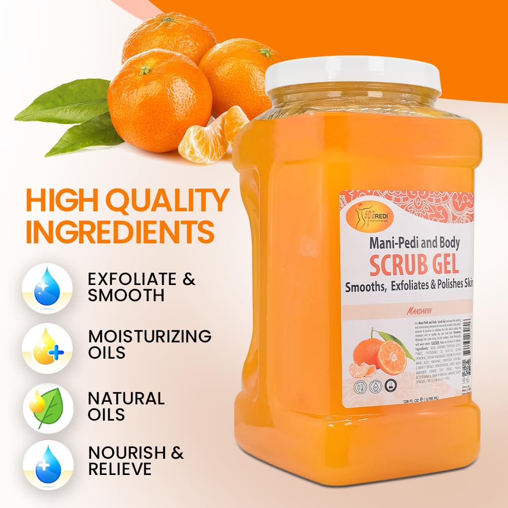 Spa Redi Pedi Scrub Gel - Mandarin (Gal)