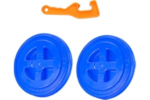 ZAIXIA 2 Pieces 5 Gallon Bucket Lid with Bucket Lid Opener,Plastic Storage Bucket Leak-Proof Screw Seal Lids,Pet Food Storage Container Lid for Home Paint Storage Buckets