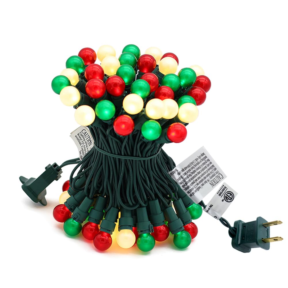 Photo 1 of ** sold as is no refund/return** see comment!
novrose Red White and Green Christmas Lights Outdoor Pearlized G15 70 LED 19ft Plug in Mini Globe String Lights Multi Color Green Wire for Indoor Patio Xmas Tree