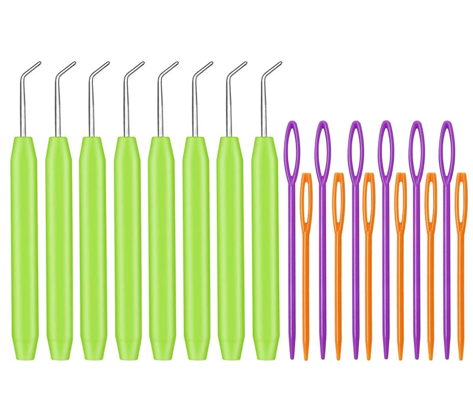 20 Pieces of Loom Crochet Hook Sets, 8 Pcs Knitting Crochet Hooks, 12 Pcs Colorful Sewing Needles, Knitting Crochet Hook Sets, Big Eye Yarn Needles for Knitting Craft DIY