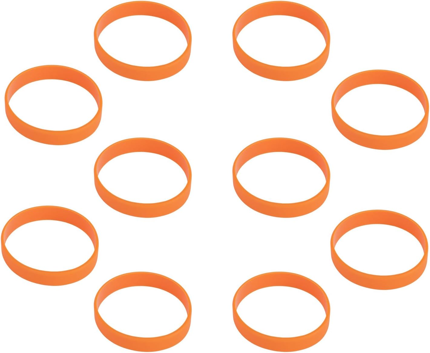 HoerevBlank Silicone Charity Wristbands Bracelets Rubber Sport Cuff Wristband, 10pcs
