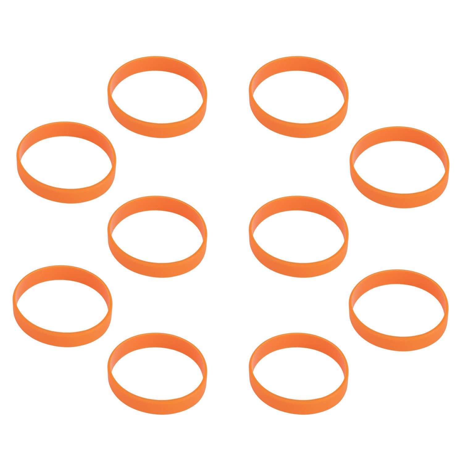 HoerevBlank Silicone Charity Wristbands Bracelets Rubber Sport Cuff Wristband, 10pcs