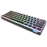 NACODEX Mini 60% Mechanical Gaming Keyboard - PBT Pudding Keycap Bluetooth 5.0 Rainbow Keyboard - 1000mAh Ultra-Compact Keybo
