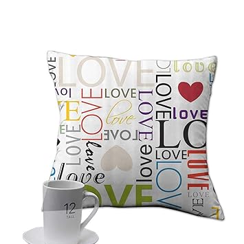 Amazon Com Decorative Square Accent Pillow Case Love Decor