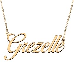 HUAN XUN Customized Custom Simple Any Name Necklace