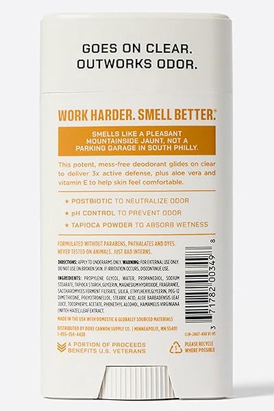 DUKE CANNON ALUMINUM-FREE DEODORANT FOR MEN – AIR DEFENSE, 3 OZ – LONG-LASTING, CLEAR GLIDE, SKIN-SOOTHING FORMULA, ALPINE + CEDARWOOD (SAWTOOTH)