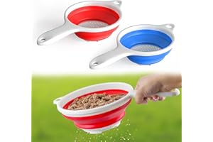 GUSUCIN 2 Pcs Wood Pellets Sifter, Pellets Sifting Pan Sieve Suitable for Traeger Pellets Pit Boss Pellets, Perfect Pellet Grill Smoker Accessories for Filter Dust from Wood Pellets