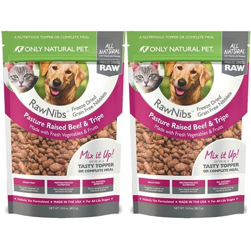Only Natural Pet RawNibs Freeze Dried Beef 10 oz 2 Pack