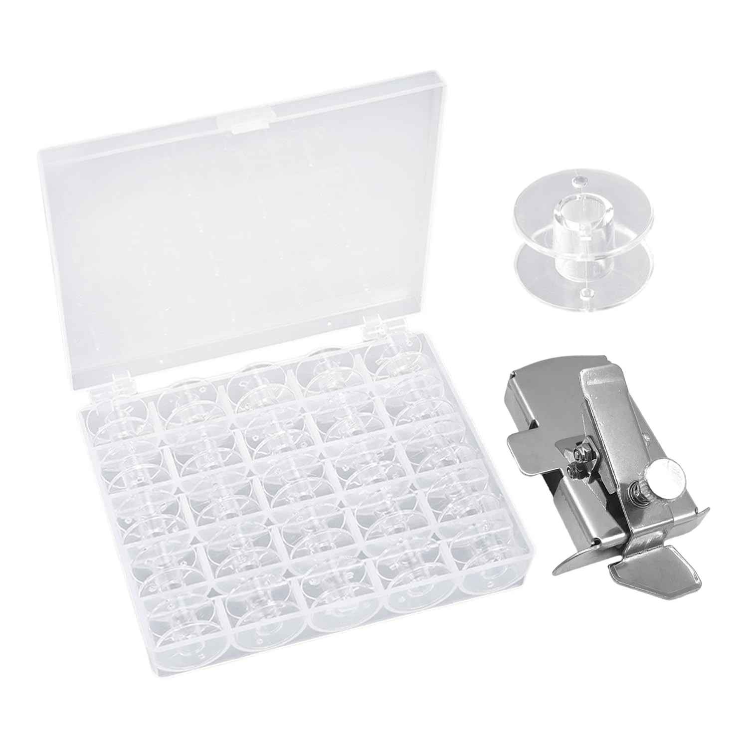 1 Magnetic Seam Guide, 25 Sewing Machine Bobbins, Sewing Machine Gauge Tools, Sewing Accessories, DIY Craft Tools