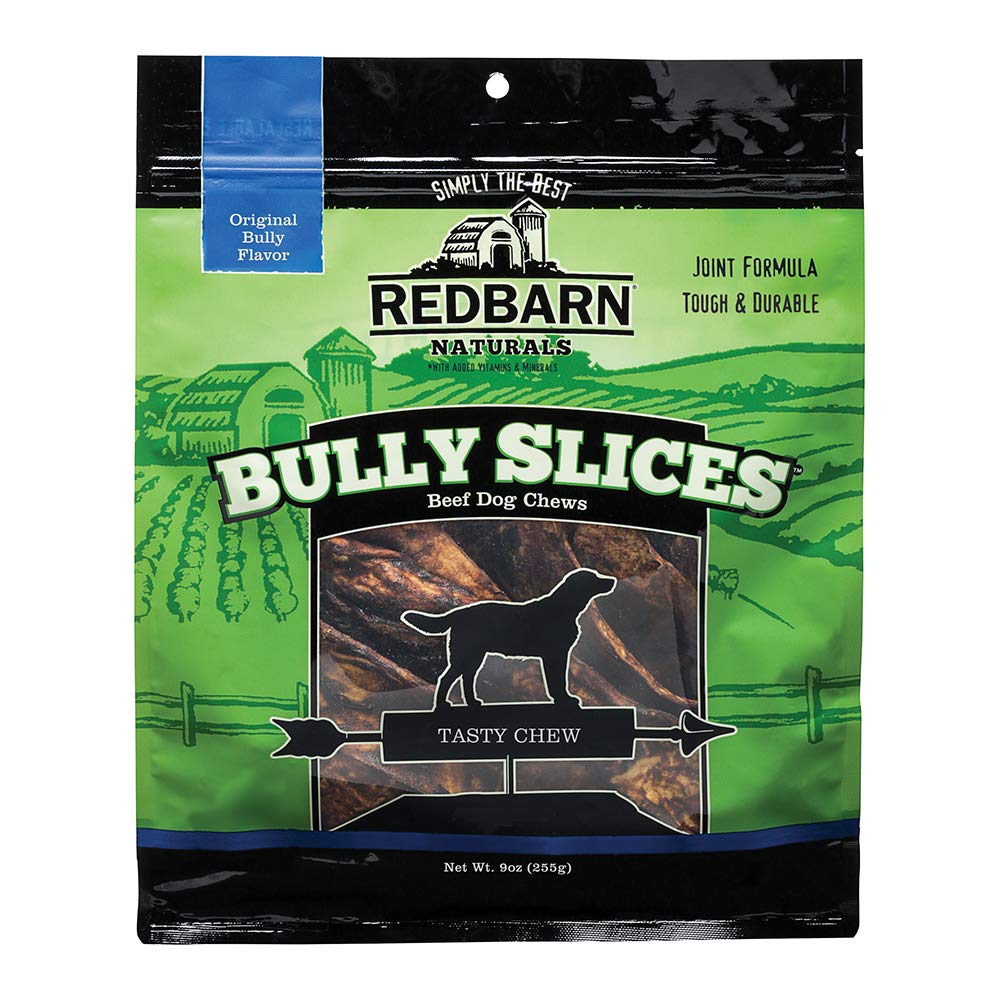 Redbarn Bully Slices for Dogs | Highly Palatable, Long-Lasting Natural Dental Treats with Functional Ingredients, 9 oz. (Pack of 6) - Original Bully