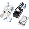 Criditpid Magnetic Thermostat Switch with High Temperature Resistant Wire for Fireplace Blower Fan Kit, Variable Speed Fan Speed Control Rheostat Switch for Stove Blower
