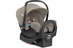 Joie Rue Lightweight Infant Car Seat & Anti-Rebound Base –Side-Impact Protection, 5-Point Harness, and UPF 50+ Canopy for Newborns and Infants (Dove)