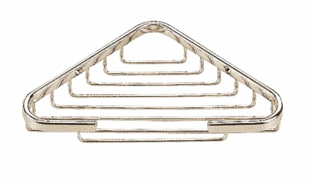 Taymor Hotel Small Satin Nickel Corner Triangular Basket Home Storage