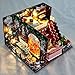 Kisoy Miniature DIY Dollhouse Kit with Furniture Accessories Creative Gift for Lovers and Friends (Christmas Eve) with Dust Proof Cover and Music Movement