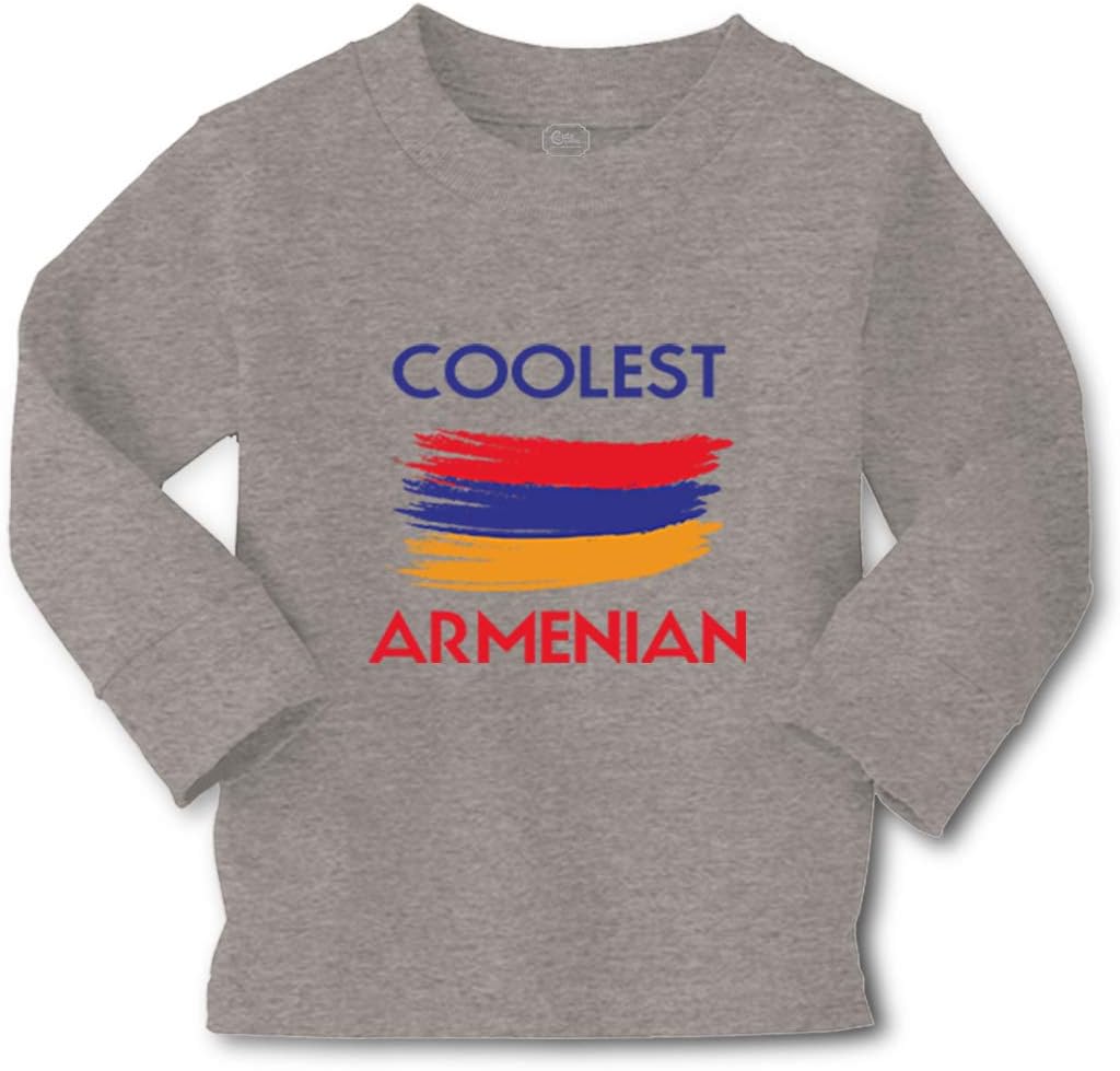 Coolest Armenian Long Sleeve Crewneck Toddler Boys-Girls Cotton T-Shirt Tee