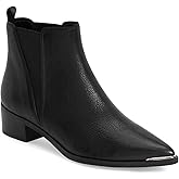 Juliet Holy Womens Chelsea Boots Fashion Winter Pointed Toe Chunky Stacked Low Heel Slip On Ankle Booties