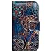 Bfun Packing Bcov Gorgeous Colours Circle Card Slot Wallet Leather Cover Case for Samsung Galaxy S5