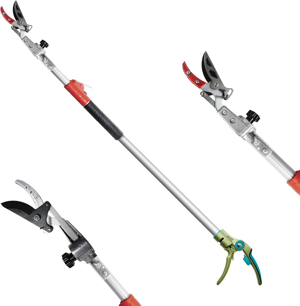 GARTOL Tree Pruner 110cm-166cm Telescopic Loppers, Lightweight & Strong