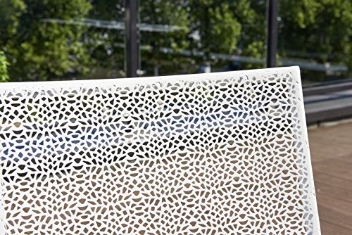 greemotion 126933 Klappstuhl Mykonos, Gartenstuhl aus pulverbeschichtetem Stahl, weiß – Bild 7