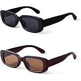 ADE WU Rectangle Sunglasses for Women Men Retro 90s Trendy Narrow Rectangular Sun Glasses Fashion Y2K Unisex Stylish