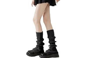 *daisysboutique* Retro Women 80s Adult Ribbed Knitted Leg Warmers Crochet Long Boot Socks for Party Dance Sports Yoga