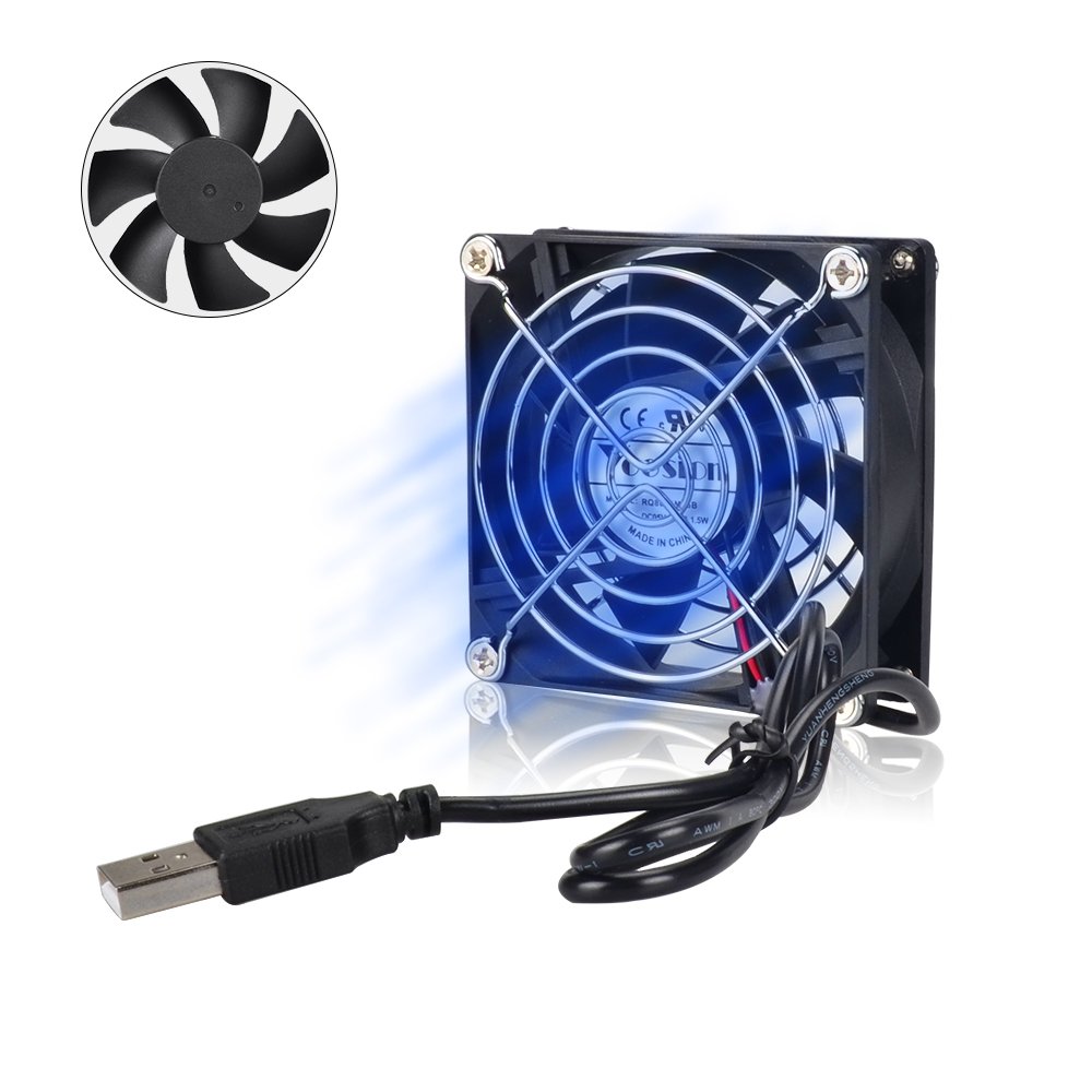 Yoosion 80mm Mini Ventilateur De Boîtier USB Ventilateur Extra
