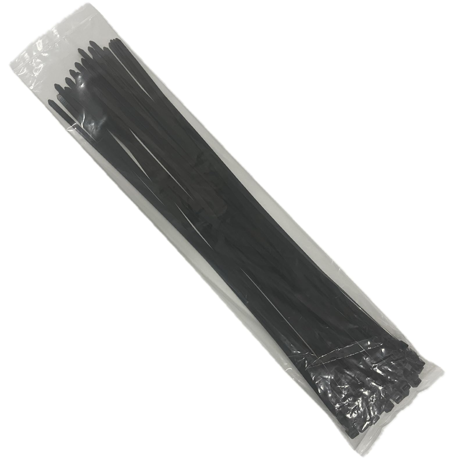 EzySup Extra Large Zip Ties Heavy Duty for Outdoor Use,600mm x 4.8mm,22kg Tensile Strength,100 Pieces,Black