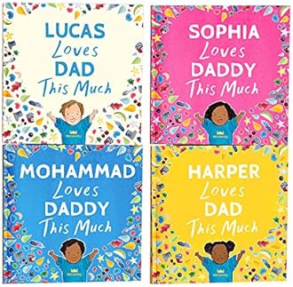 Personalised Book for Dad - I Love Daddy This Much - Dad Gift from Daughter or Son - Wonderbly (Softcover)