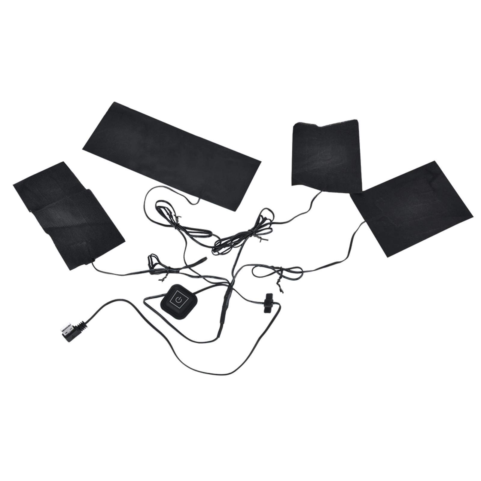 Demeras 4 in 1 Electric Vest Pad 5V 2A USB Heated Jacket Heating Pad With 3 Gear Adjustable Temperature for Vest Winter Cold Outdoors