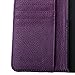 Wisdompro iPhone 5c Case, Premium PU Leather 2-in-1 Protective Flip Folio Wallet Case with Multiple Credit Card Holder/Slots and Wrist Lanyard for Apple iPhone 5c (Purple)