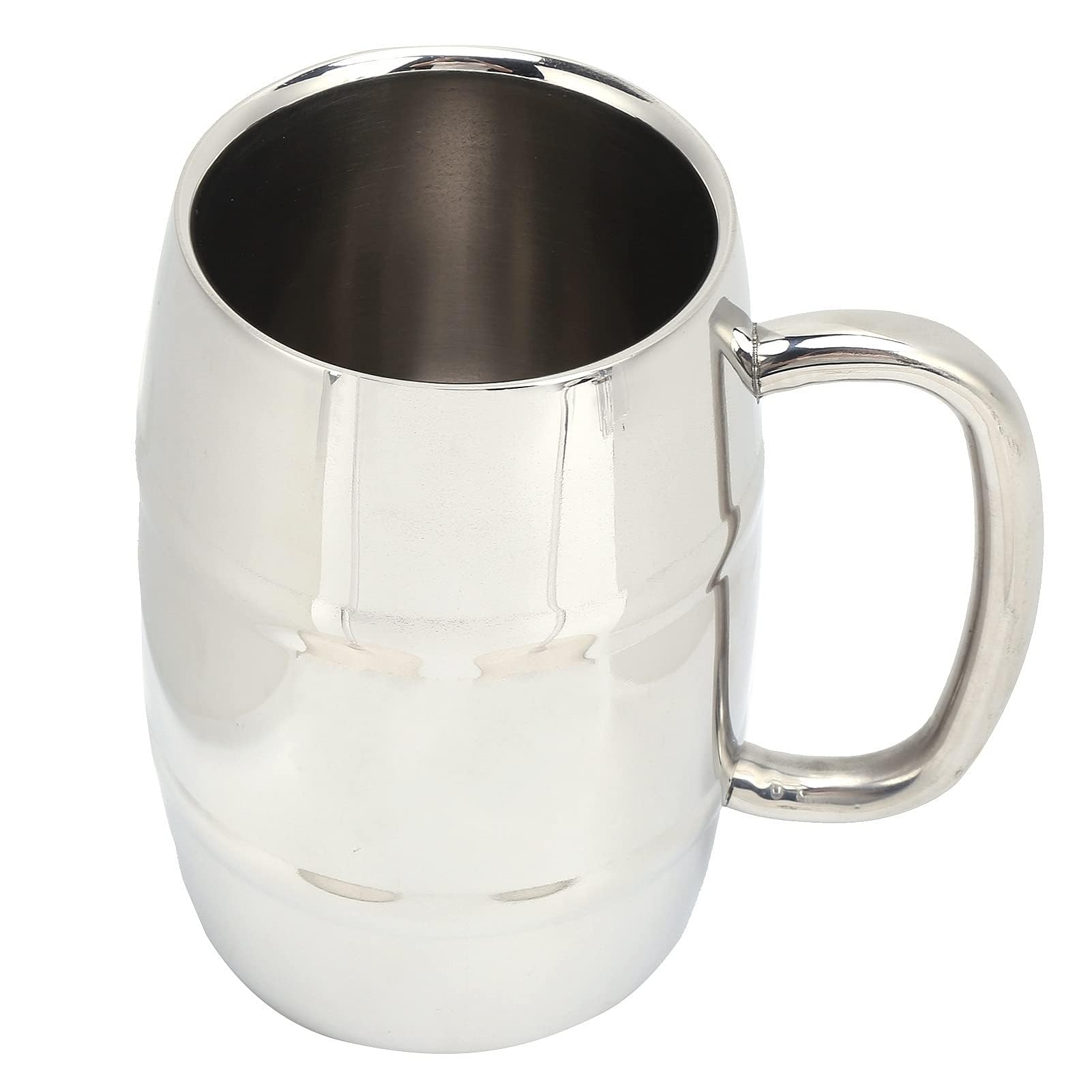 Agatige Stainless Steel Coffee Mug, Double‑Walled Large Beer Mug Insulated Travel Cup Metal Mugs with Handle Milk Cup for Hot Cold Drinks