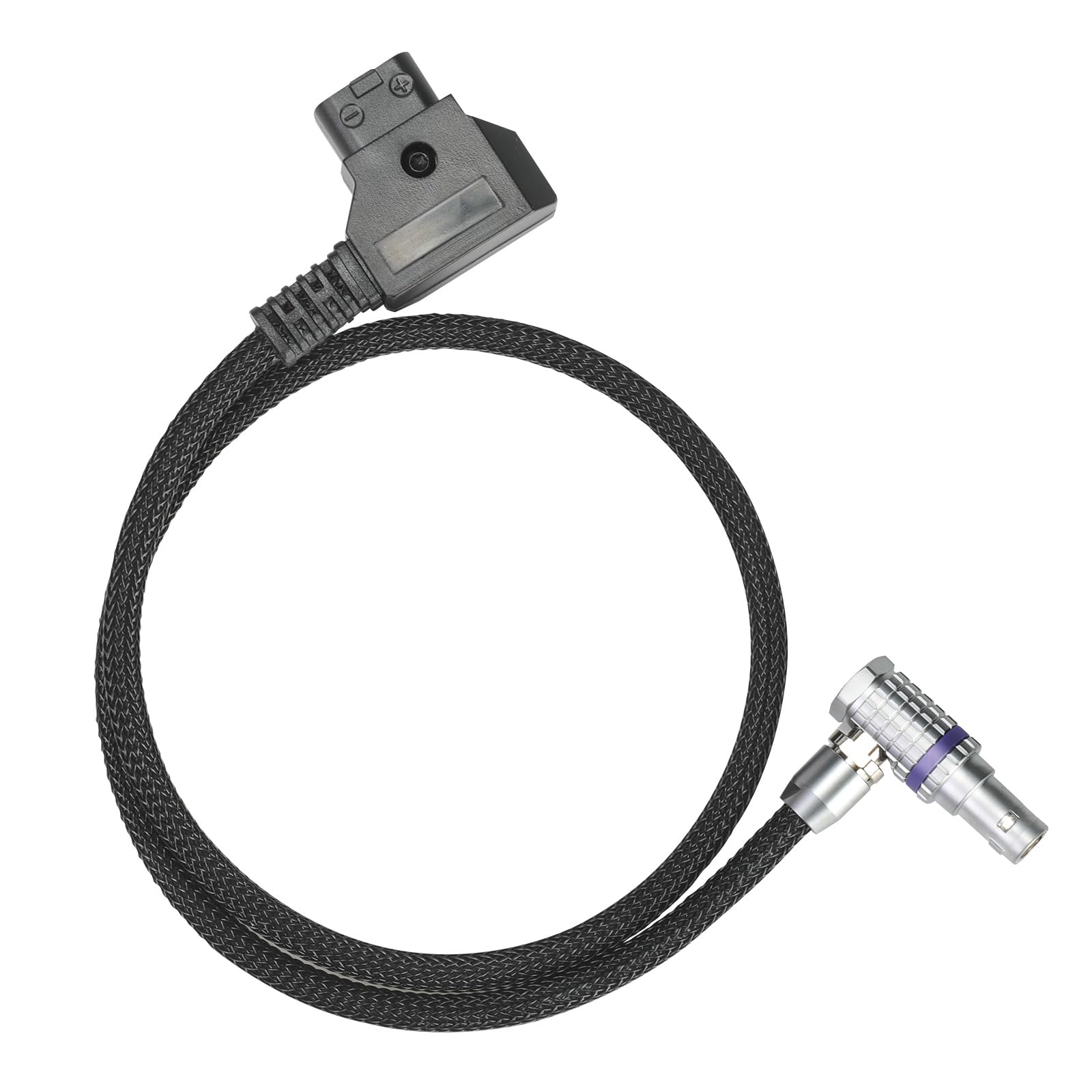 Photo 1 of RED® Komodo™ Right-Angle to D-tap&P-tap Cable Made with Super Soft Wire and Protected with Techflex Braid 18.1inches(Power Cable)