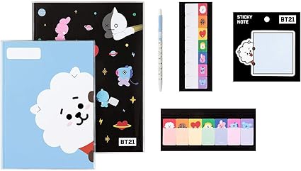 Amazon Co Jp Bts 文房具セット Jin Rj 学校用品 Bts ノート スティッキータブ ボールペン 付箋 オールインワン ホーム キッチン
