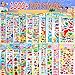 HORIECHALY Stickers for kids 20 Different sheets cartoon 3D Puffy Stickers, 1000 Stickers for Teachers, Including Animals, Dinosaur, Cars Transportation, Foods, Cakes Marine Creature , Fishes and more primary