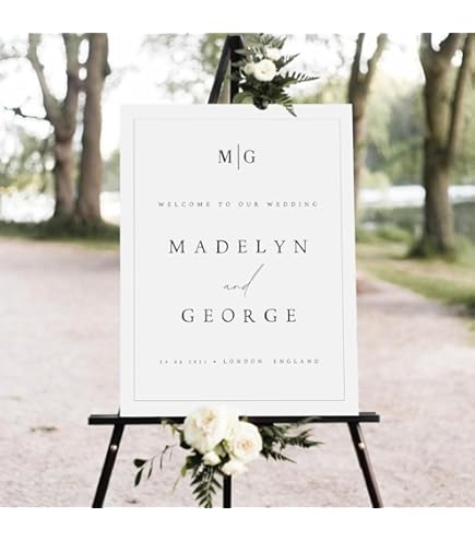 Amazon.com: Personalized Wedding Welcome Sign, Custom Wedding Sign