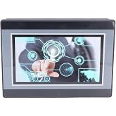 HMI PLC All in One, 7in TFT LCD Display, Touch Screen PLC Controller Relay Output 12in 8out High Speed Counting, Fast Running Speed, Simple Installation with