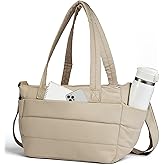 Lunch Bag Women Puffy Quilted Tote Bag Stylish Insulated Lunch Tote Bag with Large Capacity and Shoulder Strap Portable Lunch Cooler Bags for Women, Work Office, Travel, Picnic, Meal Prep