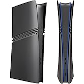 Cover Plates for PS5 Pro Digital Edition, Matte FacePlates Accessories Compatible with PlayStation 5 Pro Console ABS Replacement Side Shell Case (Black)