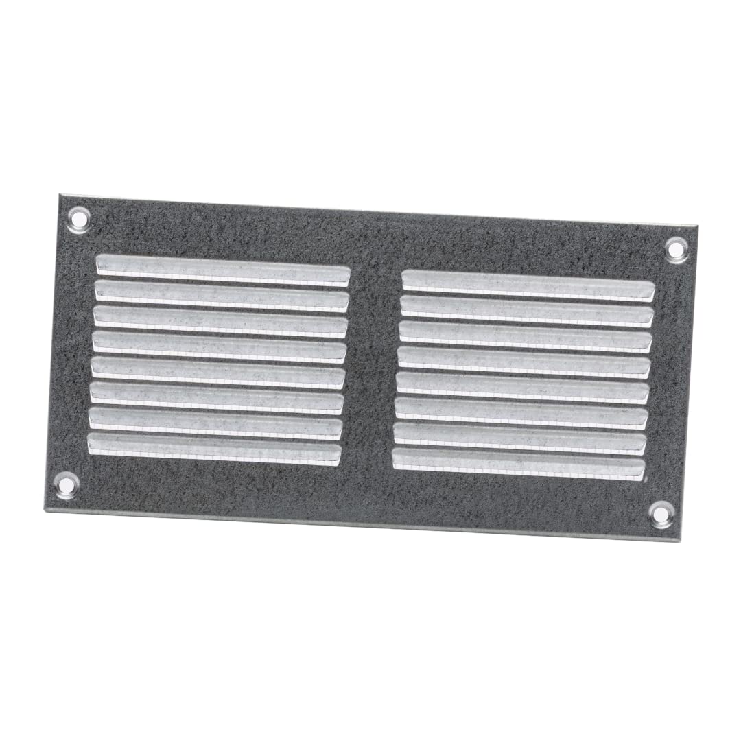 200x100mm / 8x4" inch Galvanised Metal Air Vent Grille Cover with Insect Mesh - Ventilation Cover