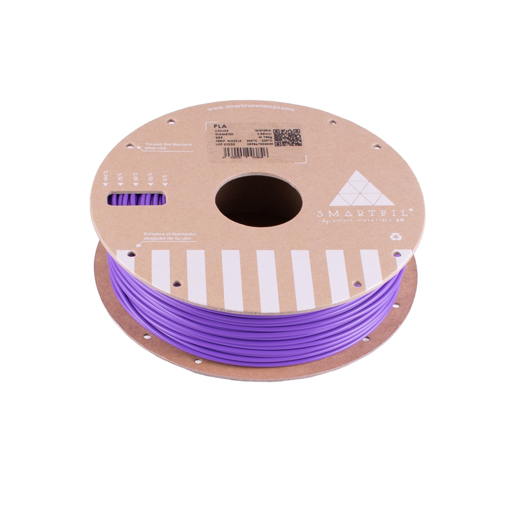 Smartfil SMPLA0PU1B075 3D Filament Coil, Wisteria