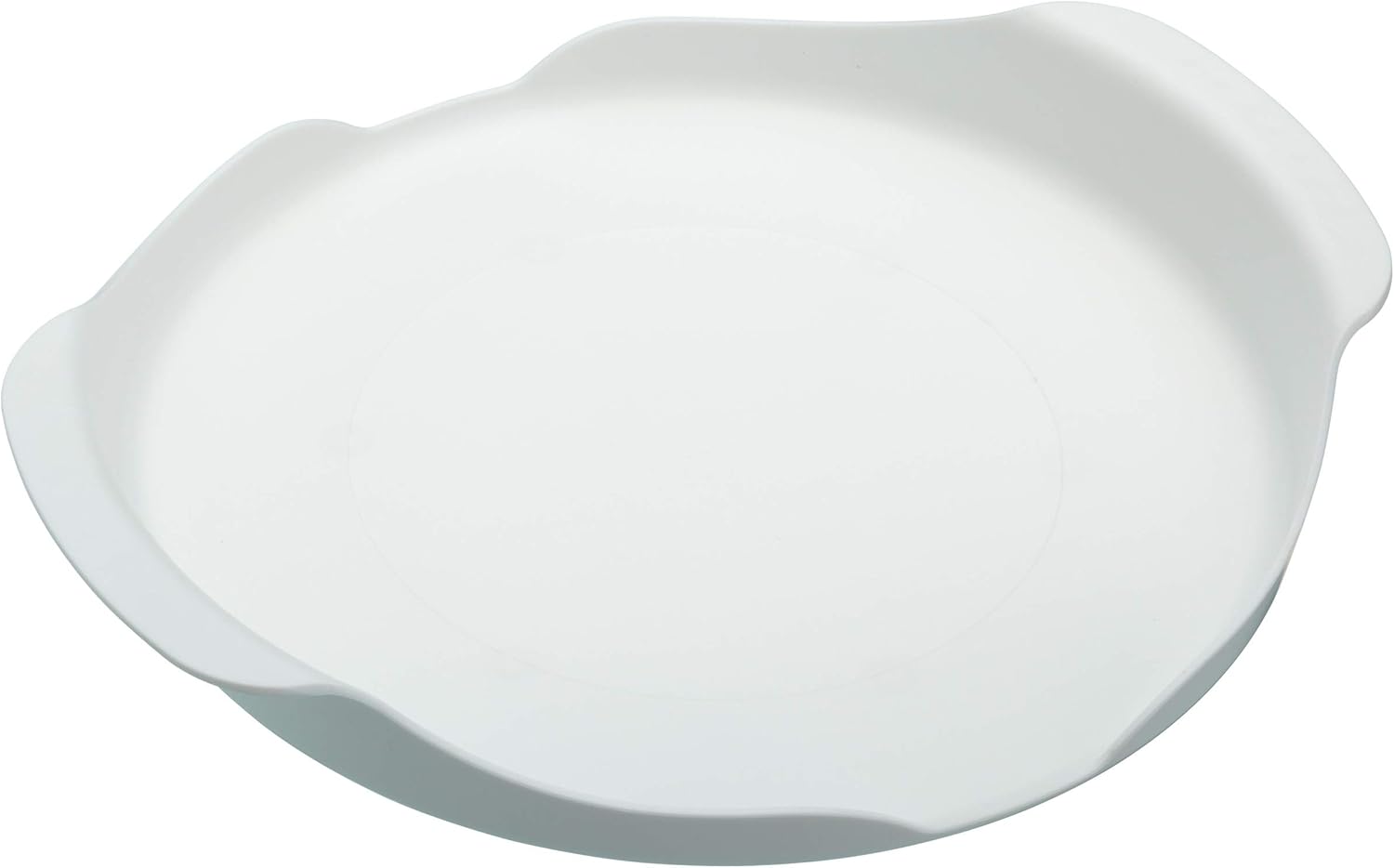 KitchenCraft Microwave Tray with Handles, Plastic, White, 23 cm Amazon