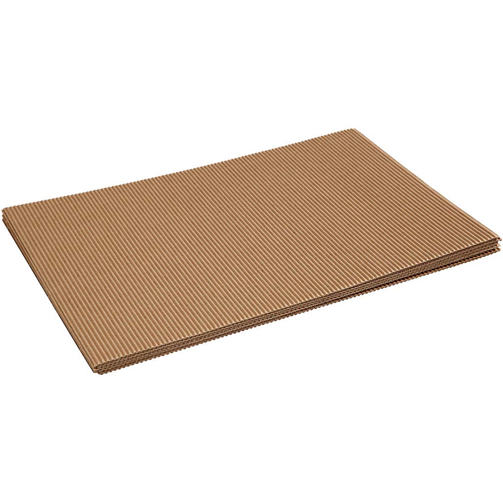 Creativ 21963 Corrugated Card, sheet 25x35 cm, 120 gm, 10sheets
