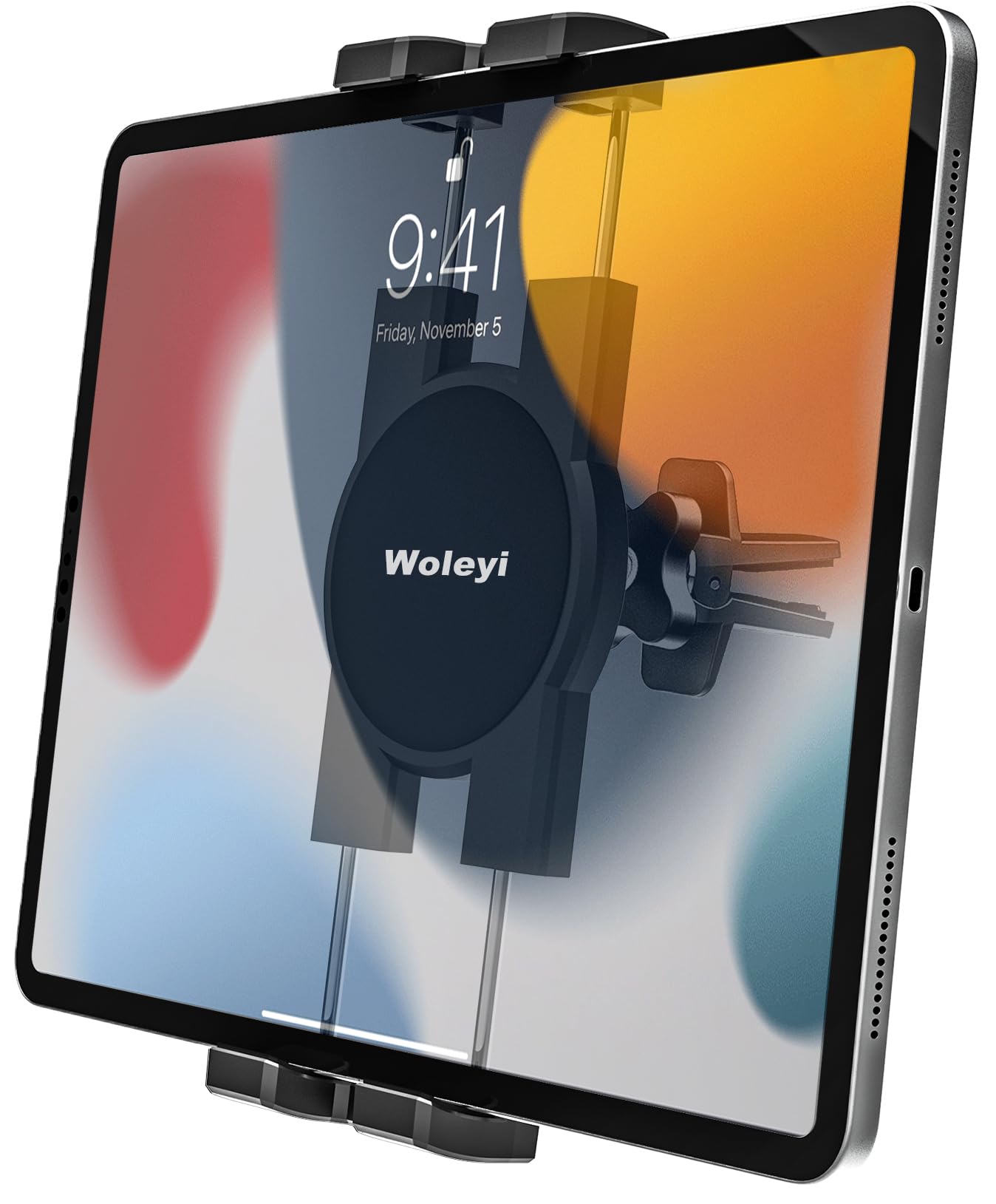 Air Vent Car Tablet Holder, woleyi Car Air Vent Phone & Tablet Stand, Universal Car Tablet Mount Cradle for iPad Pro/Air/Mini, iPhone Series, Samsung Galaxy More 4-11" Cell Phones and Tablets