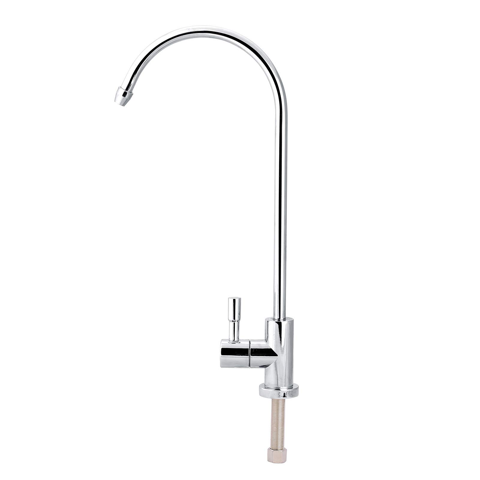 Cikonielf Kitchen Sink Faucet, 1/4'' Zinc Alloy Kitchen Sink Kitchen Water Filter Faucet Tap Chrome Reverse Osmosis Ro Drinking Water Filter for Drinking Kitchen Sink Cooking
