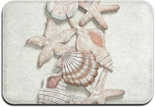 Alfombras De Baño Cama Y Baño Conchas De Sirena Arte De Pared De Madera
