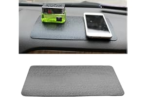 LKAHG Car Dashboard Anti-Slip Rubber Pad, 10.6"x 5.9" Non-Slip Vehicle Sticky Adhesive Mat, Sticky Dash Gripping Pad for Cell Phone Sunglasses Keys, Universal Automotive Accessories (Car Texture)