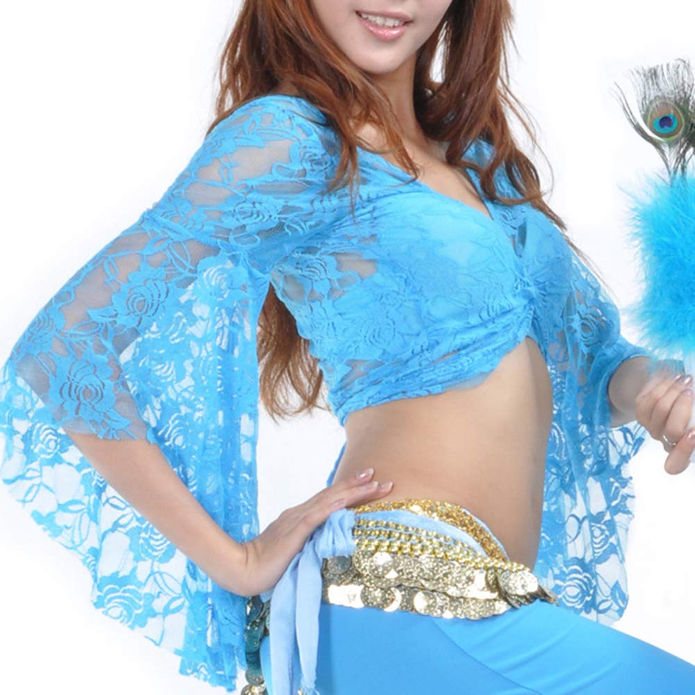 Sexy Lace Belly Dance Top For Women Belly Dance Clothes Short Sleeves Belly Dance Top Practice