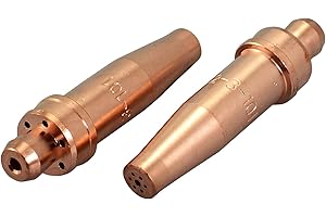 RIVERWELD Acetylene Cutting Tips 3-101 Size 2 & 3-101-2 for Victor-Style Oxygen Oxy Oxyfuel Cutter Torch Made of Copper Pack 