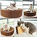 Cat ,Collapsible Cat Scratcher Lounge Post with Ball Toy Bell & Catnip, High Density Recycled Corrugated Kitty Scratching Pad Cats Turbo Toys