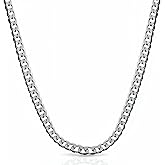 QUADRI Cuban Link Chain for Men – 925 Sterling Silver, 5mm Diamond-Cut Necklace, 16-26 Inch, Cadena de Plata para Hombre, Made in Italy, Gift for Him